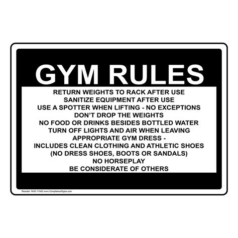 Do Not Drop Weights Sign Nhe 17458 Sports Fitness