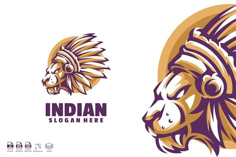 Indian Lion Logo Template Graphic Templates Envato Elements