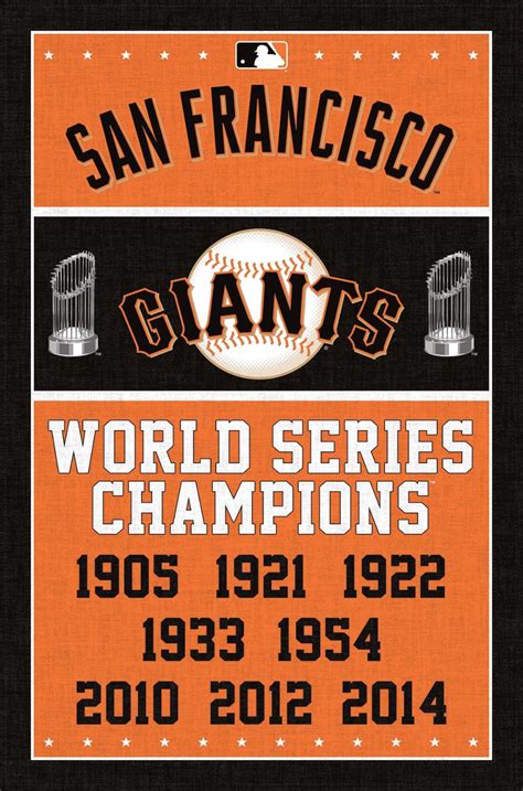 Mlb San Francisco Giants Champions Poster Mlb San Francisco Giants San Francisco Giants