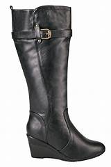 Black Knee Length Boots Wide Calf Pictures