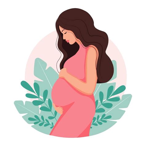 Una Ilustración Moderna Sobre El Embarazo Y La Maternidad Hermosa