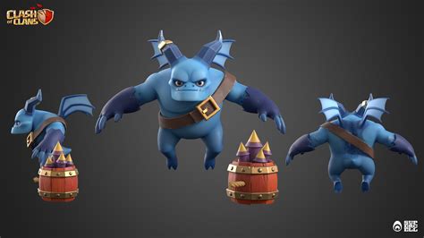 Artstation Clash Of Clans Super Minion Barbarian King 3 Characters