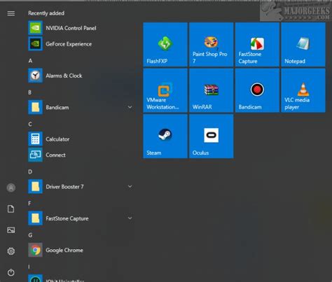 How To Show More Tiles In The Windows 10 Start Menu Majorgeeks