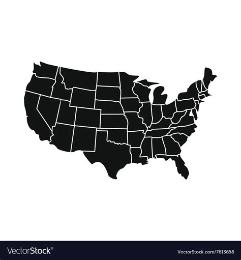 Usa Map With States Icon Royalty Free Vector Image Sponsored Hot Sex