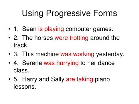 Ppt Progressive Forms And Perfect Tenses Powerpoint Presentation Id