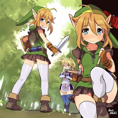 Female Link Rule 63 Female Link Legend Of Zelda Breath Anime