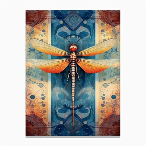 Dragonfly Geometric 2 Canvas Print By Dragonfly Dreams Fy