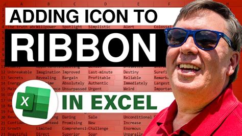 Excel In Depth Adding Ribbon Icon Youtube