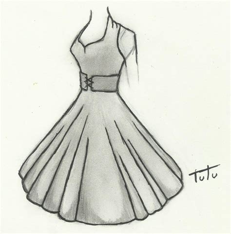 50s Dress Drawing By Tutu2324 On Deviantart