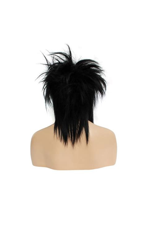 Human Hair Long Black Emo Wig Unisex One Size Etsy