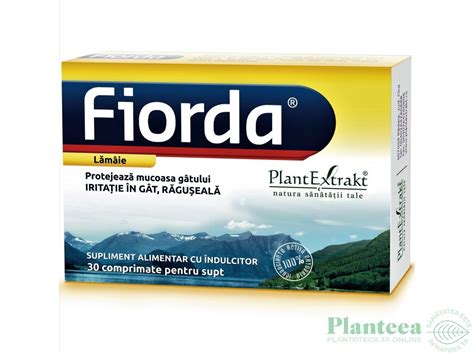 Pastile De Supt Pentru Gat Fiorda 30 Tablete Planteea