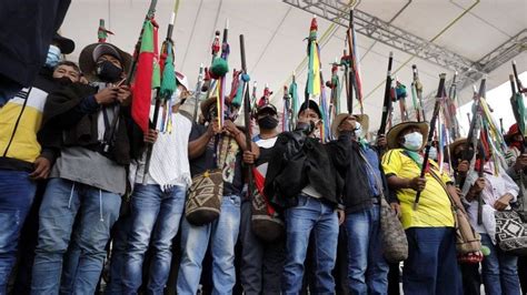 Indigenous Colombians Rally In Bogotá Over Killings Bbc News