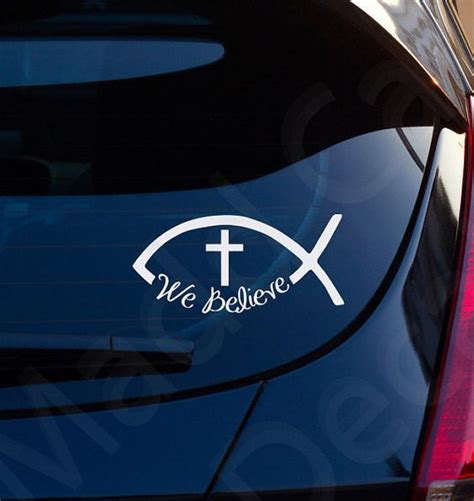 Ichthys Jesus Fish We Believe Christian Decal Car Laptop Etsy In 2020