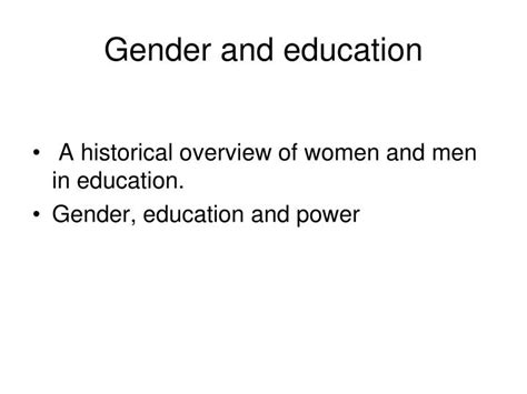 Ppt Gender And Education Powerpoint Presentation Free Download Id