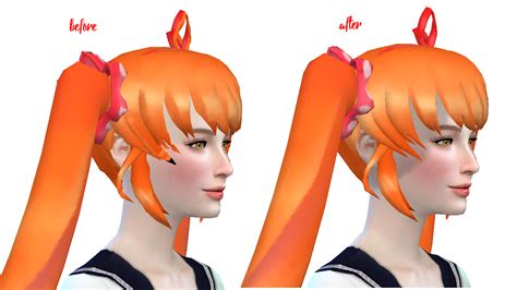 Sims 4 Mod Yandere Simulator Osana Najimi Hair Mod V2 Glitches Fix 931