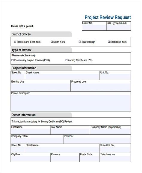 Free 8 Sample Project Review Forms In Pdf Ms Word Excel