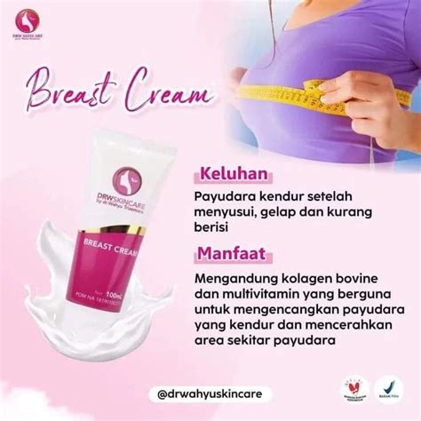 jual drw skincare krim pengencang dan pembesar payudara breast cream original bpom shopee