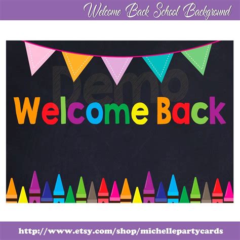 Instant Download Welcome Back School Background Welcome Back School