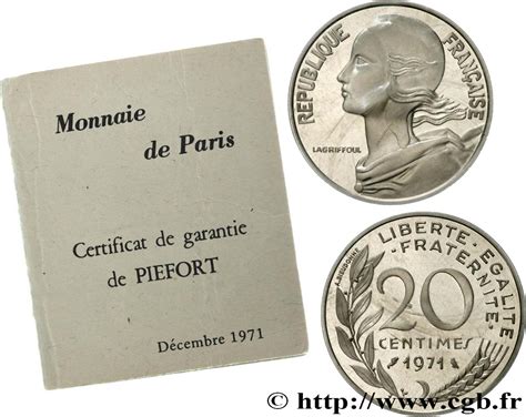 Piéfort Argent De 20 Centimes Marianne 1971 Pessac Gem56 P2 Fmd744524