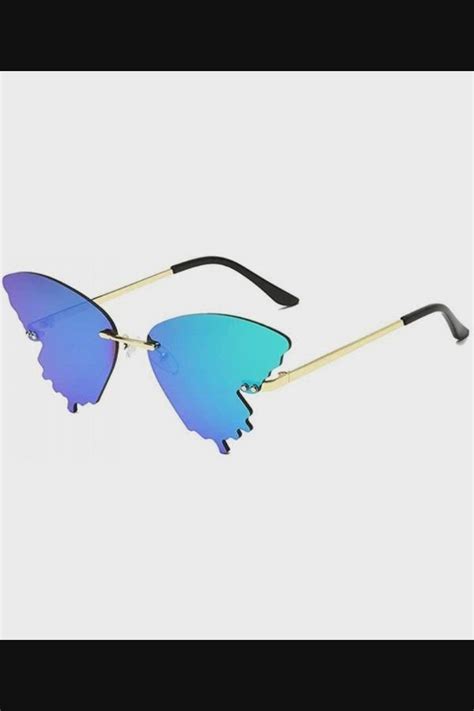 Butterfly Sunglasses For Womenmen Oversized Rimless Eyewear Luxury