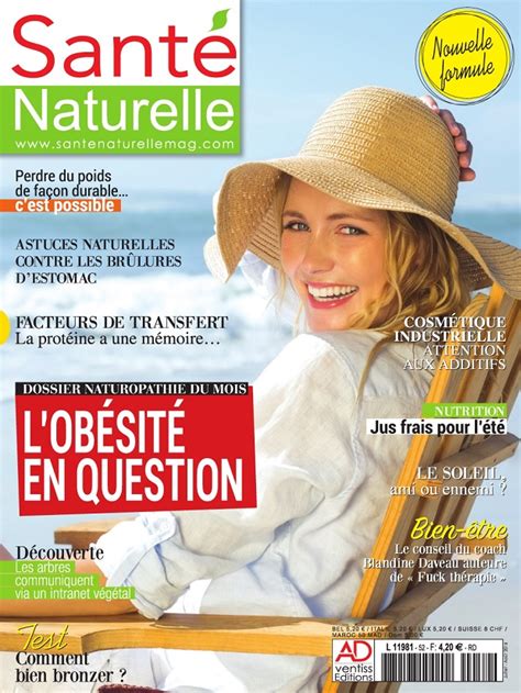 Santé Naturelle N°52 Juillet Aout 2016 Télécharger Des Magazines