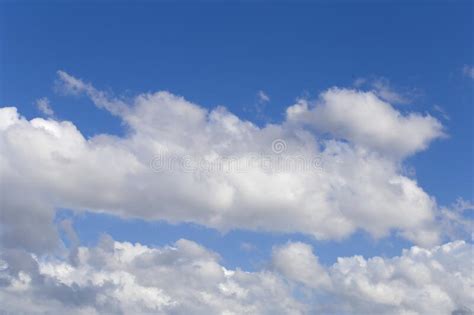 Background Of White Summer Clouds On Blue Sky Stock Photo Image Of