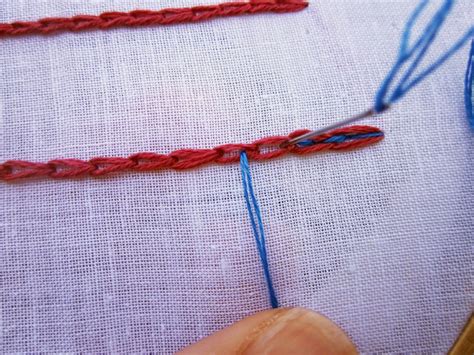 Learn The Back Stitched Chain Stitch Chain Stitch Embroidery Tutorials Crochet Chain Stitch
