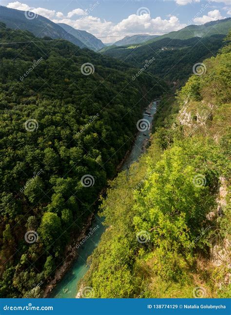 Scenic Mountains And Deep River Tara Canyon Montenegro Stock Image