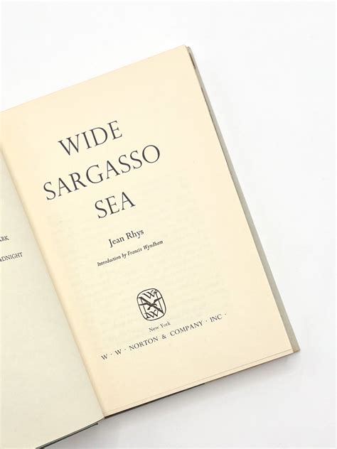 Wide Sargasso Sea By Rhys Jean 1966 Type Punch Matrix