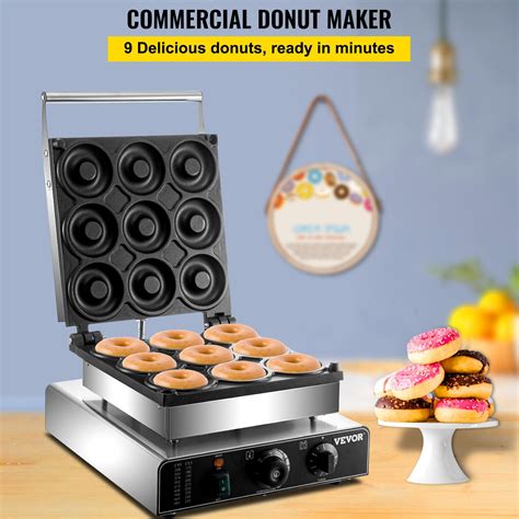 Vevor Electric Donut Maker 9 Holes Commercial Donut Machine 2000w