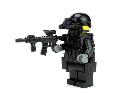 Swat Police Officer Assaulter Made With Real Lego Minifigure