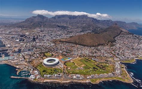 Hd Wallpaper Cape Town South Africa Table Mountain Waterfront Boat