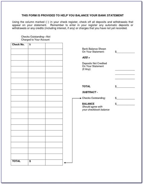 Reconciliation Template Excel