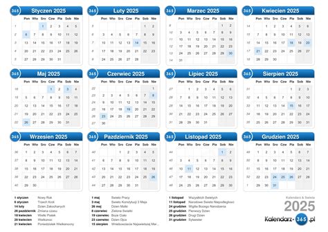 Kalendarz 2025
