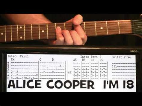 Alice Cooper I M Eighteen Guitar Chords Guitar Tab With Guitar Lesson YouTube