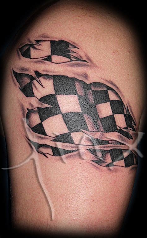 Chekers Flag Tatto Tattoos Tattoo Designs Unique Tattoos