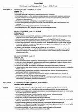 Pictures of Warehouse Quality Control Resume