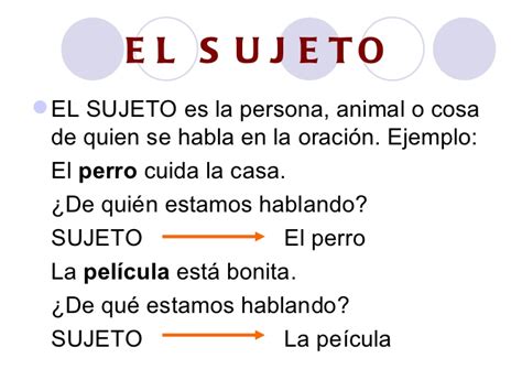 El Sujeto Y El Predicado Blog Español Ce1