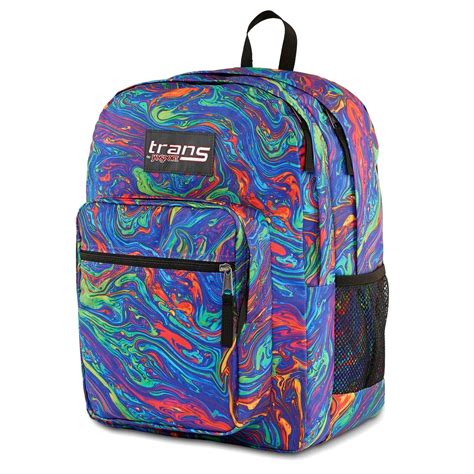 Jansport Trans Supermax Multi Acid Rainbow Swirl Backpack School Travel