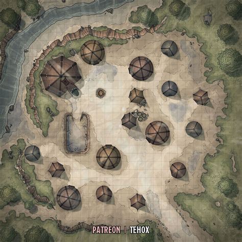 Goblin Camp Rainy Day Fantasy City Map Dungeon Maps Fantasy World Map