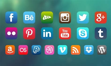 Free Ios 7 Style Social Media Icon Set Vector Titanui