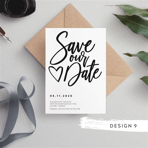 Modern Save The Date Simple Save The Date Cards Save The Etsy Uk