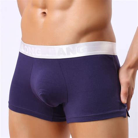 Sexy Mens Boxers Shorts Cotton Male U Convex Panties Middle Waist Low