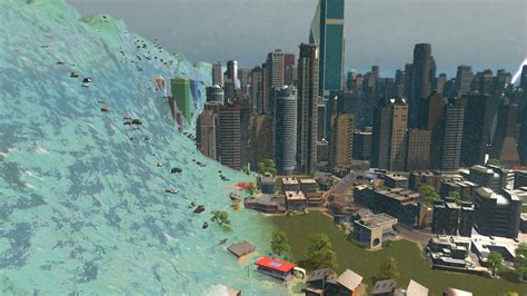 Giant Tsunami Vs Seaside City Cities Skylines 285 Youtube