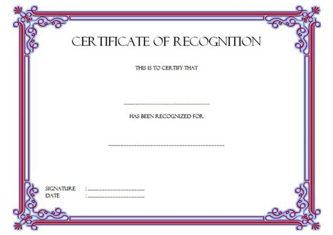 Fascinating Certificate Of Appreciation Template Free Printable
