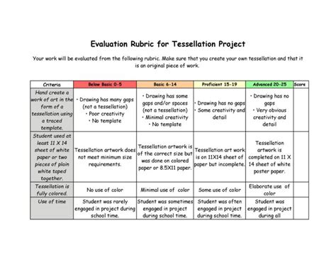 46 Editable Rubric Templates Word Format Templatelab