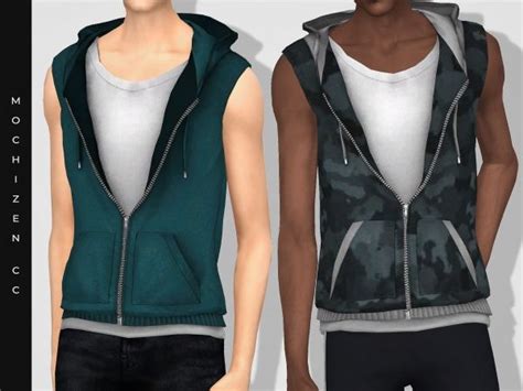 Mochizen Cc His Hoodie With Tank Top The Sims 4 Download