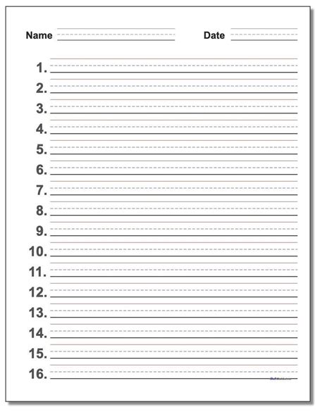 Blank Spelling Test Worksheets Printable