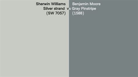 Sherwin Williams Silver Strand Sw 7057 Vs Benjamin Moore Gray Pinstripe 1588 Side By Side
