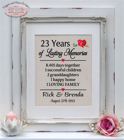 23rd wedding anniversary gift ideas. 23rd wedding anniversary 23 years married by ...